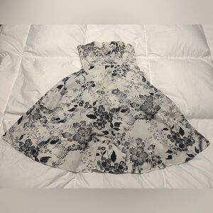 Fire Los Angeles Strapless Floral Cocktail Dress